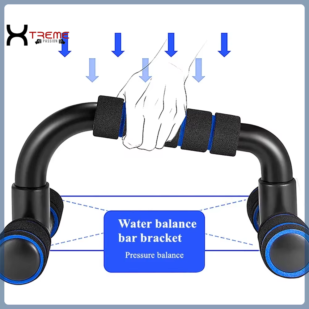 H-Shaped Push-Up Bracket for Enhanced Pectoral Muscle Training - Compact Home Fitness Equipment for Men