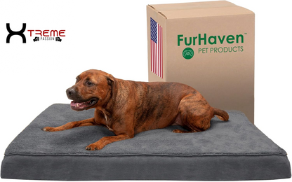 Ultimate Comfort for Your Furry Friend: Large Cooling Gel Dog Bed with Removable Washable Cover - Cozy Berber & Suede Top for Medium to Large Dogs Up to 55 lbs in Stylish Espresso