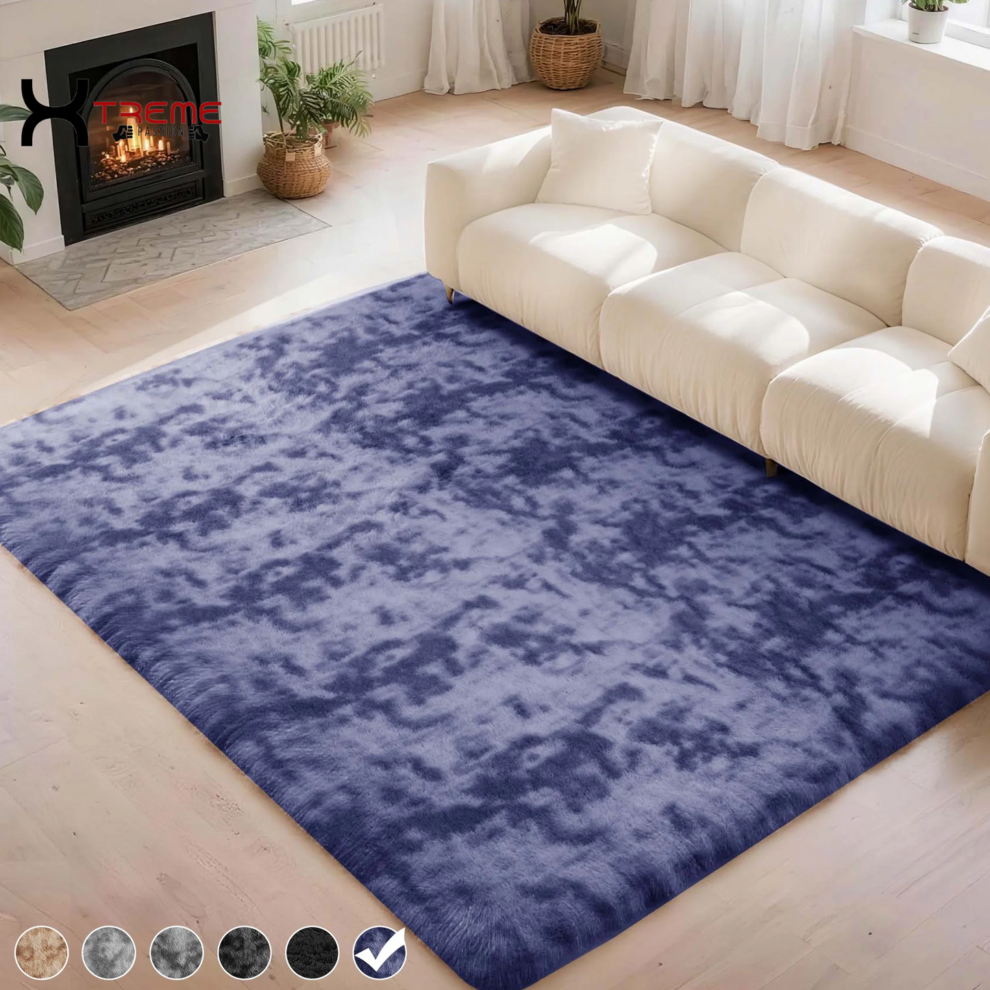 Indulge in Luxury with Our 8x10 Soft Fluffy Camel Area Rug - Perfect for Modern Living Spaces!