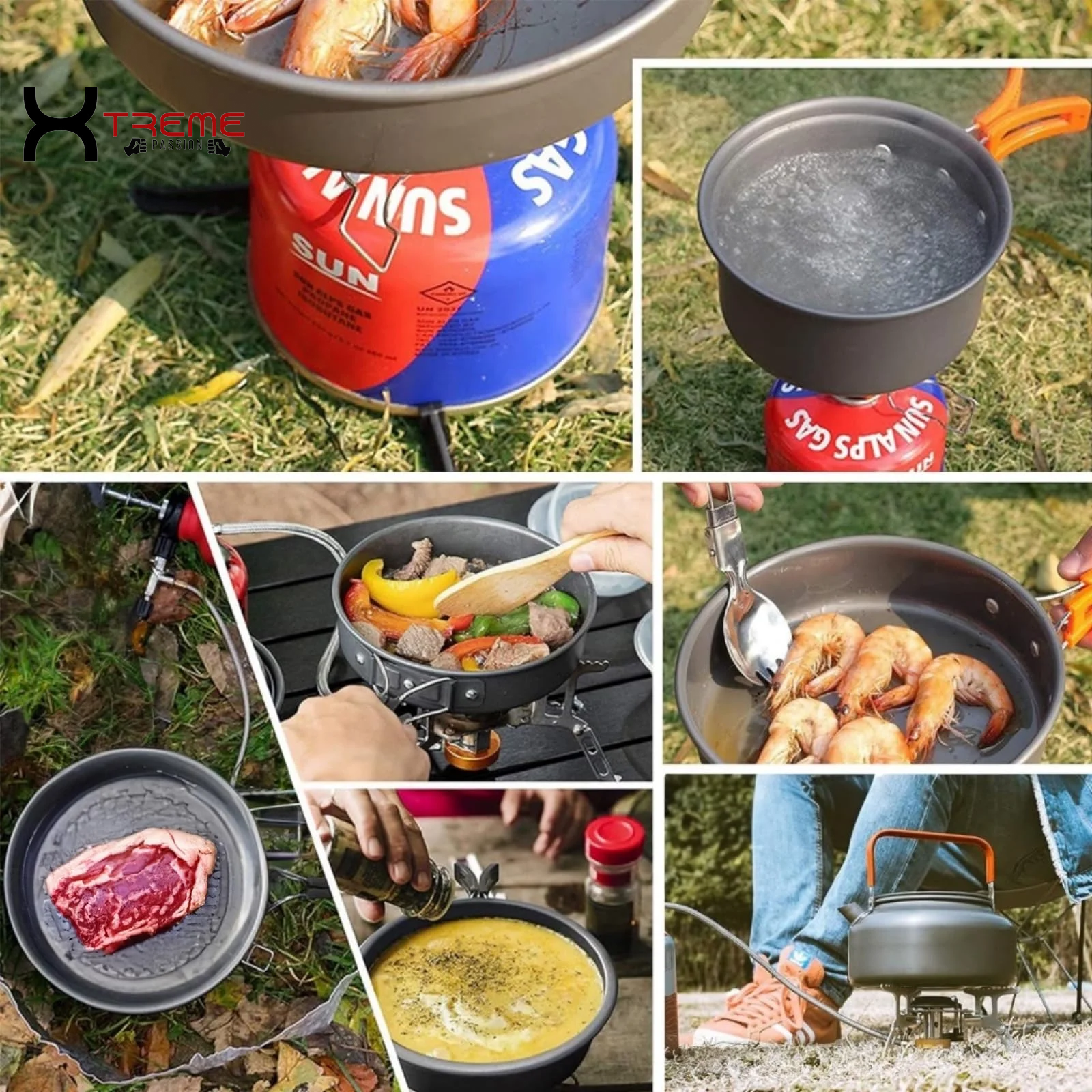 11-Piece Lightweight Camping Cookware Set 