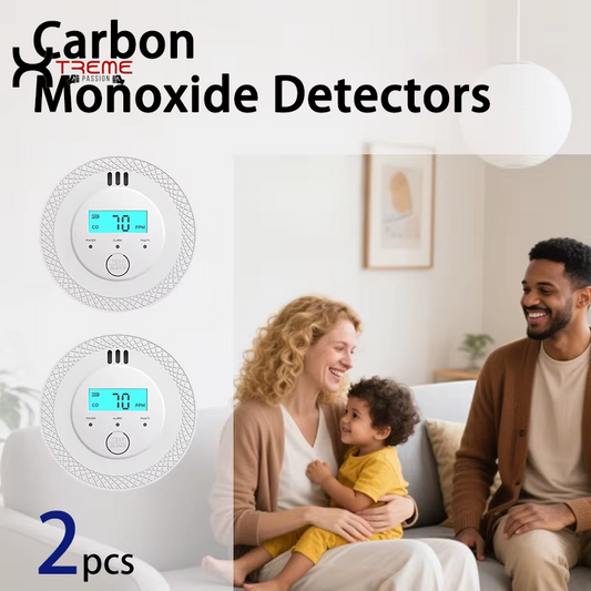 Battery-Powered Carbon Monoxide Detector with LCD Display - Reliable Smoke Alarm for Home, Office, Restaurant, and Hotel Safety